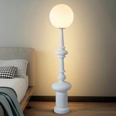 1 Light Modern Unique Shape Resin Floor Lights for Living Room