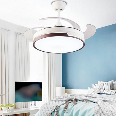 Contemporary Style Simple Ceiling Fans Lighting with Shade for Living Room