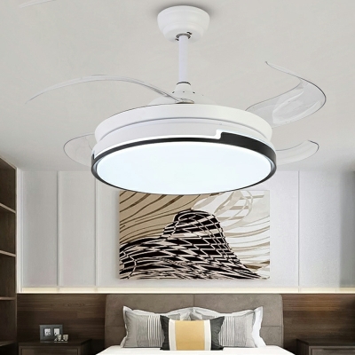 1 LIght Modern Style Simple Shape Metal LED Ceiling Fan Light for Living Room