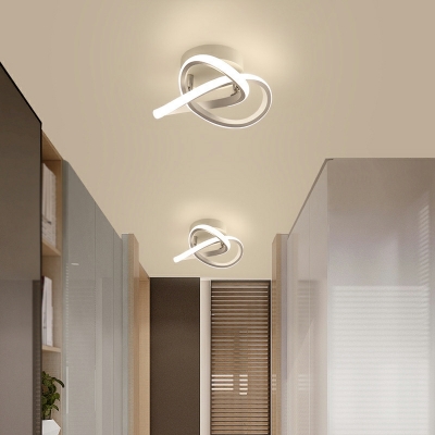 LED Minimalist Flush Mount Ceiling Light Fixtures Linear for Living Room