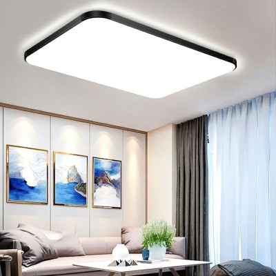 Modern Simple Shape Metal Flush Mount Lights for Living Room