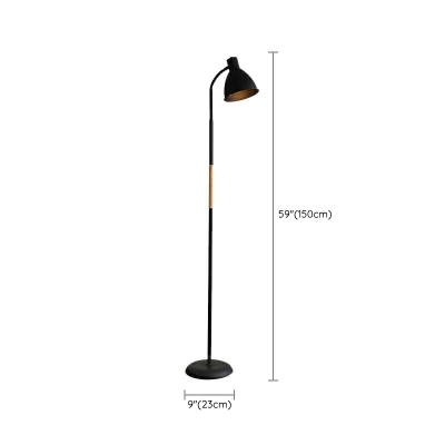 1 Light Nordic Style Bell Shape Metal Standing Floor Light for Living Room