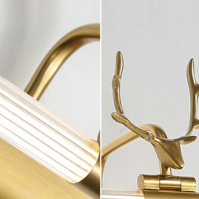 American Creative Antlers LED Vanity Light in Bronze for Bathroom and Bedroom