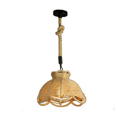 Industrial Creative Hemp Rope Pendant Light for Restaurant and Coffee Shop