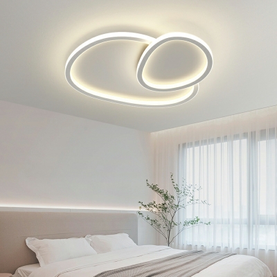 Modern Simple Steel Ceiling Light Fixture LED Flushmount Light for Living Room