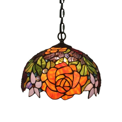 Tiffany Style Creative Floral Pendant Light for Bar and Restaurant Room