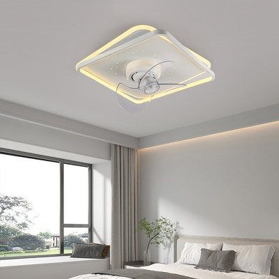 LED Creative Star Ceiling Mounted Fan Light for Bedroom and Living Room
