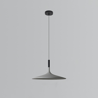 LED Modern Gray Cement Hanging Ceiling Lights with Cone-Shaped Shade