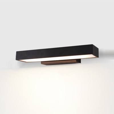 LED Simple Strip Waterproof Vanity Light in Black for Bathroom and Outdoor