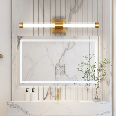 Minimalist Strip Glass Shade Vanity Light with Neutral Light for Bathroom and Bedroom