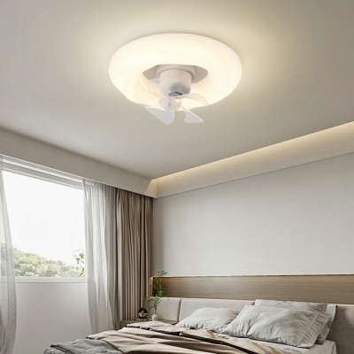 Modern Style Simple Shape Round Ceiling Fan Lights for Living Room