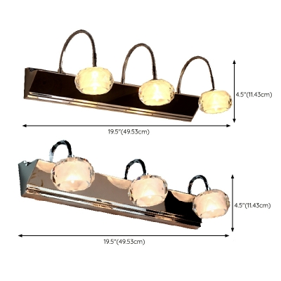 3 Lights Contemporary Style Globe Shape Metal Wall Sconce Lighting