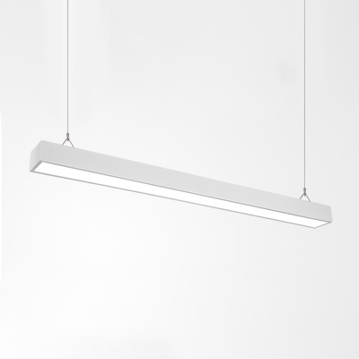 LED Simple Strip Aluminum Hanging Lamp for Office and Restaurant
