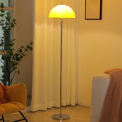 Medieval Style Simple Acrylic Third Gear Floor Lamp in Macaron Color for Bedroom