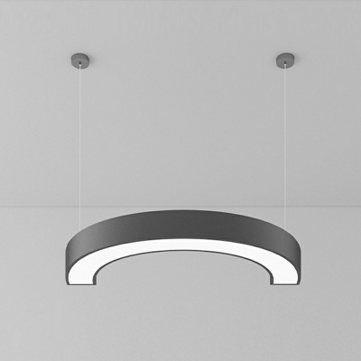 1 Light Unique Shape Metal Modern LED Pendant Light for Office