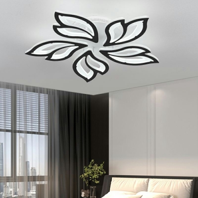LED Creative Leaf Shape Flushmount Ceiling Light for Living Room and Bedroom