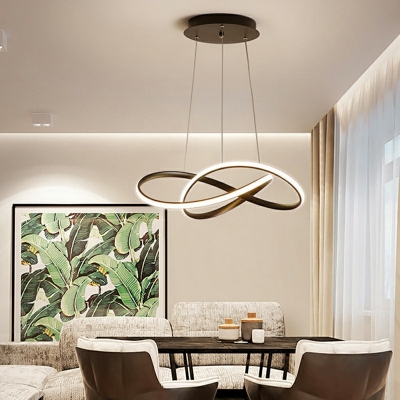 Modern Style Simple Linear Chandelier Lighting for Living Room