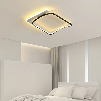 Modern Style Unique Shape LED Flush Mount Light Fixture for Living Room