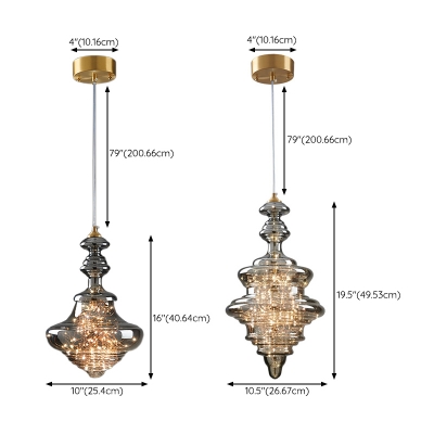 Nordic Personality Glass Starry Pendant Light for Bedroom and Dining Room