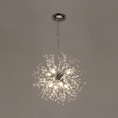 Modern Light Luxury Dandelion Crystal Chandelier for Dining Room and Bedroom