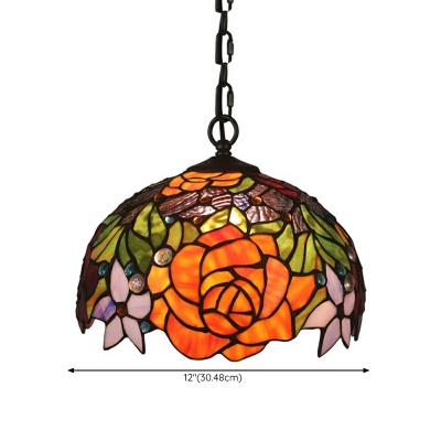 Tiffany Style Creative Floral Pendant Light for Bar and Restaurant Room