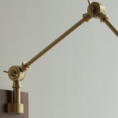 Creative Retractable Long Arm Wall Lamp in Gold Color for Dining Room and Bedroom