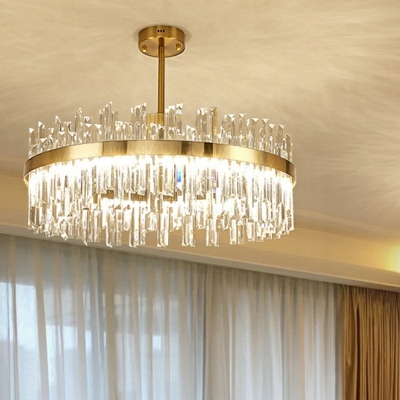 Modern Style Unique Crystal Shade Chandelier Light for Living Room