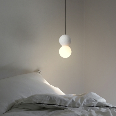1 Light Unique Shape Glass Modern Style Hanging Light Fixtures for Living Room
