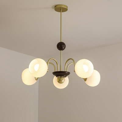 LED Simple Style Pendant Light Contemporary Globular Chandelier