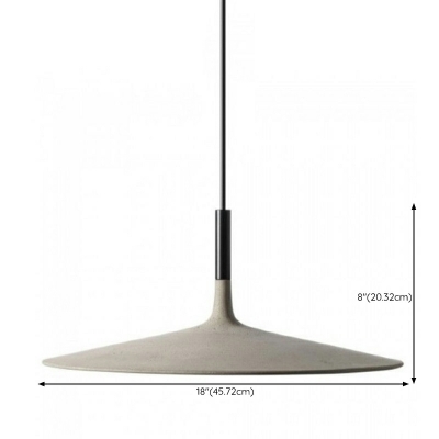 Minimalist LED Cement Pendant Light in Gray for Bar and Restaurant