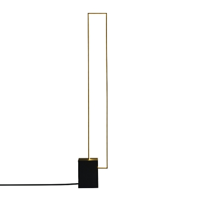 Modern Style Line Shape 1 Light Floor Lamp in Black for Living Room
