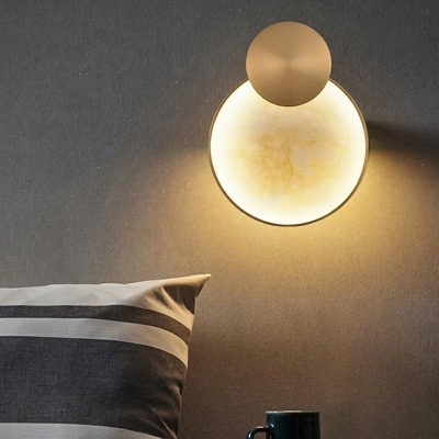 Modren Style Creative All Copper Wall Light with Globe Shape for Bedroom