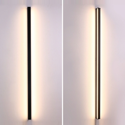 1 Light Modern Line Shape Metal Wall Light Sconces for Washroom