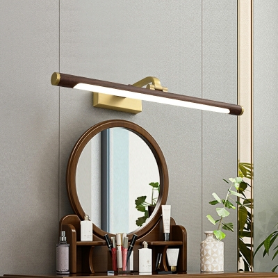 American Style Simple LED Vanity Light with Walnut Finish for Bathroom and Bedroom