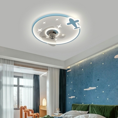 Creative Plane Shape Ceiling Fans Minimalism LED Basic for Kid's Room