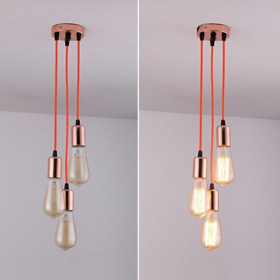 Industrial Style Vintage 3 Light Pendant Light for Restaurant