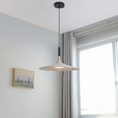 LED Modern Gray Cement Hanging Ceiling Lights with Cone-Shaped Shade