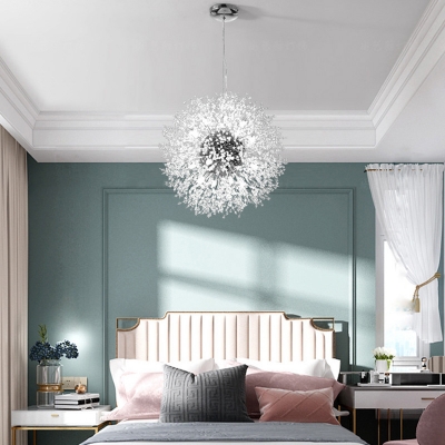 Modern Light Luxury Dandelion Crystal Chandelier for Dining Room and Bedroom