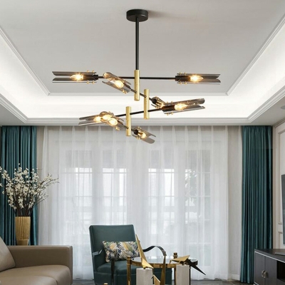 Nordic Personality Chandelier with Glass Shade for Dining Room and Living Room