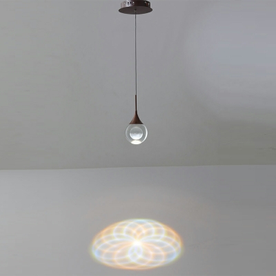1 Light Modern Unique Shape Crystal Pendant Light Fixtures for Living Room