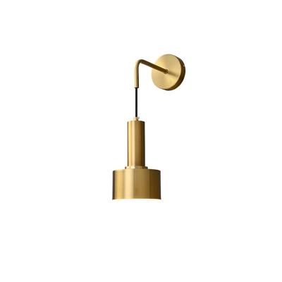 Nordic Creative Metal Wall Lamp with Gold Finish for Bedroom and Hallway