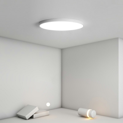 LED Minimalist Flush Mount Ceiling Light Fixtures White Basic for Living Room
