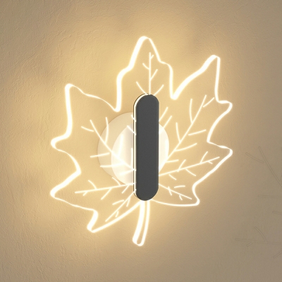 Minimalism Wall Mounted Reading Lights LED Leave Shape for Kid's Room