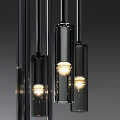 Nordic Minimalist Cylindrical Crystal Pendant Light for Bedroom and Dining Room