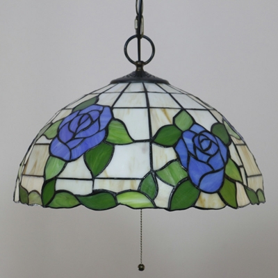 Tiffany Vintage Printed Glass Pendant Lights for Dining Room and Bedroom