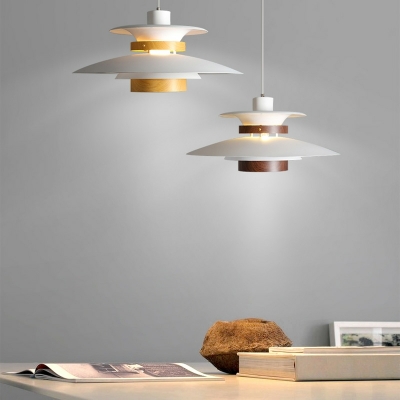 1 Light Danish Style Creative Aluminum Pendant Light for Restaurant and Bar