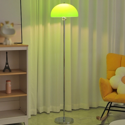 Medieval Style Simple Acrylic Third Gear Floor Lamp in Macaron Color for Bedroom