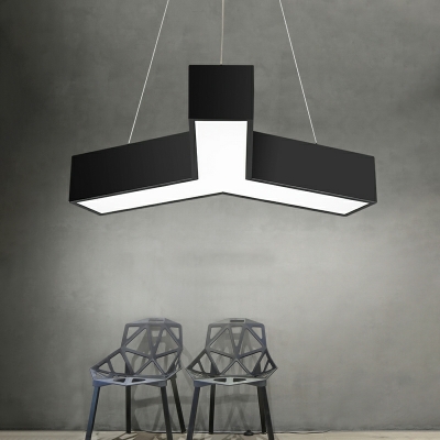 1 Light Unique Shape Metal Modern Style Hanging Light Fixtures for Office