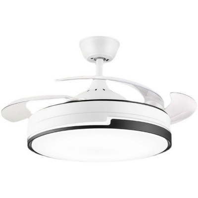 Contemporary Style Simple Ceiling Fans Lighting with Shade for Living Room