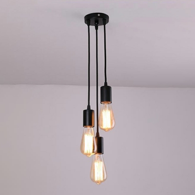 Industrial Style Vintage 3 Light Pendant Light for Restaurant